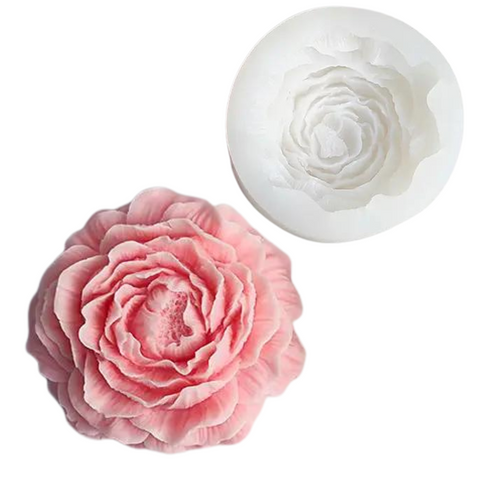 Molde de Silicón Flor Peonia Mediana Vela